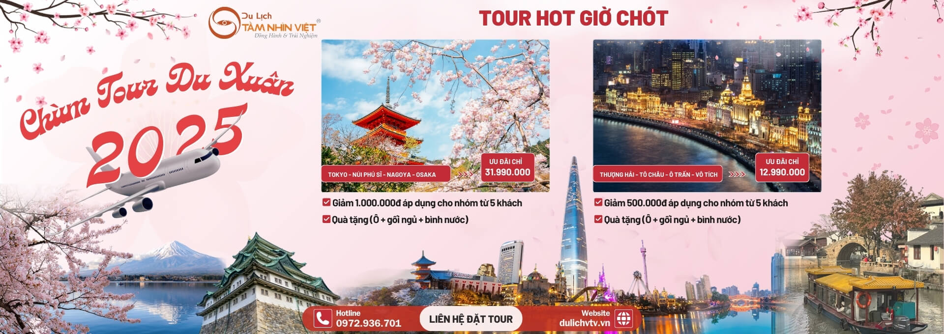 Banner Tour Du Xuân Nước Ngoài 2025